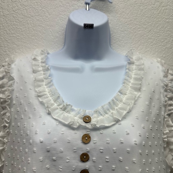 Annva U.S.A. Women’s Sz Lg White Sleeveless Lined Blouse NWOT, V496 - Picture 3 of 13